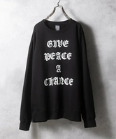 NUMBER (N)INE GIVE PEACE A CHANCE SWEATSHIRT ナンバーナイン トップス スウェット・トレーナー ブラック グレー【送料無料】