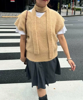 【SALE／70%OFF】archives ＜Ltd.＞MIX KNIT VEST アルシーヴ トップス ニット グレー ベージュ