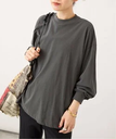 VERMEIL par iena ATON(エイトン) Fresca Nuback ロングスリーブTシャツ KKAGCW0604 ヴェルメイユ パー イエナ トップス カットソー・Tシャツ グレー ブラウン【送料無料】