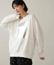 【SALE／30%OFF】Bou Jeloud 箔プリント裏毛プルオーバー バブ / ブージュルード トップス カットソー・Tシャツ ホワイト グレー【送料無料】