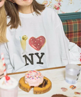 【SALE／30%OFF】U by SPICK&SPAN The Little BAKERY TOKYO ロンTEE ユーバイスピックアンドスパン トップス カットソー・Tシャツ ホワイト【送料無料】
