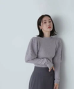 【SALE／30%OFF】NATURAL BEAUTY BASIC ブークレーパフスリーブニット 24AW ナチュラルビューティベーシック トップス ニット グレー ホワイト【送料無料】
