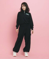 【SALE／50%OFF】PINK-latte 【きれい見えシルエット】とろみカーゴパンツ ピンク ラテ パンツ その他のパンツ ブラック カーキ ピンク