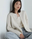 【SALE／10%OFF】N. Natural Beauty Basic フォックスアンゴラ混接結ニットブルゾン エヌ ナチュラルビューティーベーシック* トップス カーディガン グレー ホワイト【送料無料】