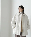 NATURAL BEAUTY BASIC パテッドミドルコート 24AW ナチュラルビューティベーシック ジャケット・アウター ブルゾン・ジャンパー ホワイト ブラック【送料無料】