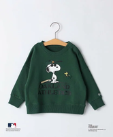 SHIPS KIDS SHIPS KIDS:85~95cm / スヌーピー*MLB スウェット シップス トップス スウェット・トレーナー グリーン ホワイト グレー ブルー【送料無料】