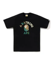 A BATHING APE TIE DYE COLLEGE TEE ア ベイシング エイプ トップス カットソー・Tシャツ ブラック ホワイト【送料無料】