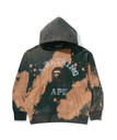 A BATHING APE TIE DYE COLLEGE RELAXED FIT PULLOVER HOODIE ア ベイシング エイプ トップス パーカー・フーディー ベージュ ブラック【送料無料】