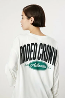 RODEO CROWNS WIDE BOWL RCSアップリケロゴL/S Tシャツ ロデオクラウンズワイドボウル トップス カットソー・Tシャツ ホワイト ピンク ブラック グレー【送料無料】