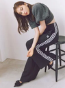 SNIDEL 【adidas Originals】スウェットパンツ スナイデル パンツ その他のパンツ ブラック ベージュ【送料無料】