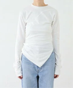 SLOBE IENA LOW CLASSIC/ロウ クラシック WRAP T-SHIRT LW243TS01_BL スローブ イエナ トップス カットソー・Tシャツ ホワイト【送料無料】