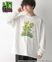 【SALE／50%OFF】RAGEBLUE 【TEENAGE MUTANT NINJA TURTLES】キャラクタープリントTシャツ レイジブルー トップス カットソー・Tシャツ ホワイト グレー