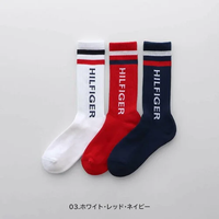 【SALE／30%OFF】TOMMY HILFIGER TOMMY HILFIGER 3足セット足底パイル 縦ロゴ ライン リブ クルー丈 ソックス ナイガイ 靴下・レッグウェア 靴下