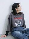 【SALE／50%OFF】Samansa Mos2 blue フレア袖プルオーバー サマンサモスモス トップス カットソー・Tシャツ グレー ブルー