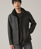 TAKEO KIKUCHI 【DOWN FABRIC】ダウンファブリック フード ZIP UP ブルゾン タケオキクチ ジャケット・アウター ブルゾン・ジャンパー グレー レッド ネイビー【送料無料】