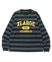 【SALE／30%OFF】XLARGE STRIPED L/S TEE エクストララージ トップス カットソー・Tシャツ ブラック ブルー パープル【送料無料】