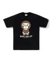 A BATHING APE STA HOUNDSTOOTH BABY MILO TEE ア ベイシング エイプ トップス カットソー・Tシャツ ブラック ホワイト【送料無料】