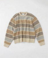 JOINT WORKS OBEY / オベイ BENJAMIN CREWNECK ジョイントワークス トップス ニット ブラウン ブラック【送料無料】