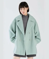 【SALE／30%OFF】To b. by agnes b. WW55 MANTEAU シャギーピーコート アニエスベー ジャケット・アウター その他のジャケット・アウター グリーン【送料無料】