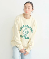 【SALE／30%OFF】earth music&ecology チャンピオン emaeプリント裏毛プルオーバー アースミュージック&エコロジー トップス スウェット・トレーナー ホワイト グレー【送料無料】