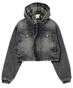 【SALE／30%OFF】X-girl HOODED DENIM JACKET エックスガール ジャケット・アウター デニムジャケット グレー ブルー【送料無料】