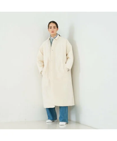 collex 【yarmo/ヤーモ】Quilting Lab Coat キルティングラボコート コレックス ジャケット・アウター ステンカラーコート ホワイト ブラック【送料無料】