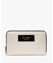 kate spade new york ラベル ミディアム ジップ アラウンド ウォレット ケイトスペードニューヨーク 財布・ポーチ・ケース 財布 ホワイト【送料無料】