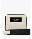 kate spade new york ラベル スモール コンパクト ウェブド リストレット ケイトスペードニューヨーク 財布・ポーチ・ケース 財布 ホワイト【送料無料】