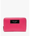 kate spade new york ラベル ミディアム ジップ アラウンド ウォレット ケイトスペードニューヨーク 財布・ポーチ・ケース 財布 ピンク【送料無料】