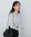 【SALE／50%OFF】N. Natural Beauty Basic メローネックリブニット エヌ ナチュラルビューティーベーシック* トップス ニット ブラック グレー ブラウン ブルー【送料無料】