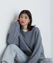 N. Natural Beauty Basic ミックスカラーオーバーサイズニット エヌ ナチュラルビューティーベーシック* トップス ニット ブルー ベージュ【送料無料】