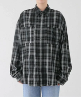 JOINT WORKS NOMANUAL/ノーマニュアル O.D CHECK SHIRT ジョイントワークス トップス シャツ・ブラウス ブラック ブラウン【送料無料】