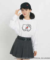 【SALE／50%OFF】PINK-latte 【サンリオキャラクターズコラボ】バックプリントロンT ピンク ラテ トップス カットソー・Tシャツ ホワイト グレー ブルー