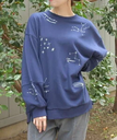 axes femme ランダム星座刺繍トレーナー アクシーズファム トップス カットソー・Tシャツ ネイビー ホワイト パープル【送料無料】