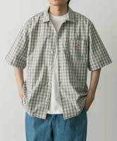 【SALE／20%OFF】URBAN RESEARCH DOORS DANTON WORK SHIRTS SHORT-SLEEVE アーバンリサーチドアーズ トップス シャツ・ブラウス ホワイト グリーン【送料無料】