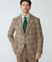 【SALE／40%OFF】SHIPS MEN 【 SHIPS別注】Errico Formicola: ウール チェック ジャケット シップス ジャケット・アウター テーラードジャケット・ブレザー カーキグリーン【送料無料】