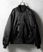 NUMBER (N)INE SHINY NYLON MA-1 JACKET ナンバーナイン ジャケット・アウター MA-1 ブラック ベージュ【送料無料】