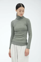 MARGARET HOWELL COTTON YAK RIB JERSEY マーガレット・ハウエル トップス その他のトップス ブラック ホワイト【送料無料】