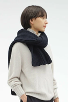 【SALE／30%OFF】MARGARET HOWELL MERINO CASHMERE CHUNKY RIB SCARF マーガレット・ハウエル ファッション雑貨 スカーフ・バンダナ ネイビー ホワイト ブラウン【送料無料】