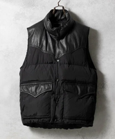 NUMBER (N)INE COMBINATION DOWN VEST ナンバーナイン ジャケット・アウター ダウンジャケット・ダウンベスト ブラック【送料無料】