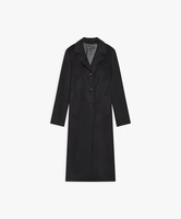 agnes b. FEMME UZ04 MANTEAU コート アニエスベー ジャケット・アウター チェスターコート ブラック【送料無料】