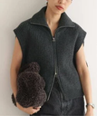 IENA JANE SMITH/ジェーンスミス 5G ZIP DRIVERS KNIT VEST ニットベスト 24WKN-#517S イエナ トップス ニット グレー【送料無料】