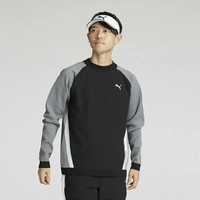 【SALE／30%OFF】PUMA メンズ ゴルフ PF パフォーマンス リブ コンビ クルースウェット プーマ スポーツ・アウトドア用品 その他のスポーツ・アウトドア用品 ブラック【送料無料】