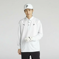 【SALE／30%OFF】PUMA メンズ ゴルフ PC ストレッチ グリッド フリース リラックス P 長袖 ポロシャツ プーマ トップス ポロシャツ【送料無料】