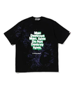 A BATHING APE SPRAY PRINT SLOGAN RELAXED FIT TEE ア ベイシング エイプ トップス カットソー・Tシャツ ブラック パープル【送料無料】