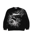 A BATHING APE SPRAY PRINT LOGO RELAXED FIT CREWNECK ア ベイシング エイプ トップス スウェット・トレーナー ブラック グレー【送料無料】