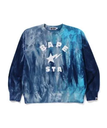 A BATHING APE ICE DYE BAPE STA COLLEGE RELAXED FIT CREWNECK SWEATSHIRT ア ベイシング エイプ トップス スウェット・トレーナー ブルー グリーン【送料無料】