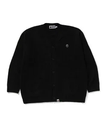 A BATHING APE ONE POINT HAIRLY YARN CARDIGAN ア ベイシング エイプ トップス カーディガン ブラック グレー パープル【送料無料】