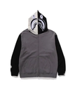 A BATHING APE SHARK FULL ZIP HOODIE #1 ア ベイシング エイプ トップス パーカー・フーディー グレー ホワイト【送料無料】