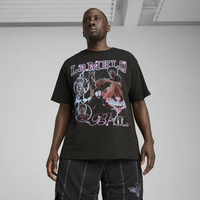 PUMA メンズ バスケットボール シグネチャー MELO IRIDESCENT HORNETS 半袖 Tシャツ プーマ トップス カットソー・Tシャツ ブラック【送料無料】